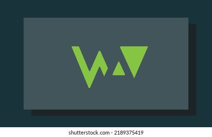 Alphabet letters Initials Monogram logo WA, AW, W and A