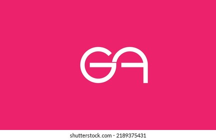 Alphabet letters Initials Monogram logo GA, AG, G and A