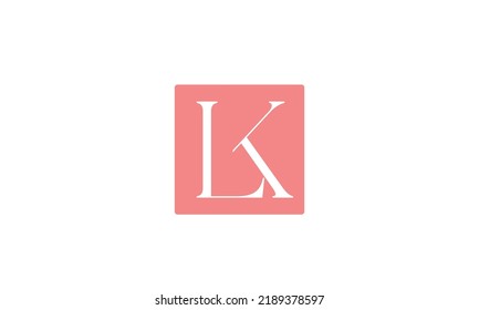 Alphabet letters Initials Monogram logo LK, KL, L and K