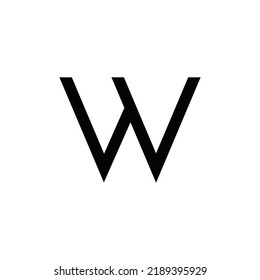 Alphabet letters initials Monogram logo W