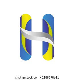 Letras alfabéticas iniciales Logotipo de Monograma H