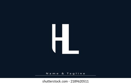 Alphabet letters Initial Monogram logo HL, LH