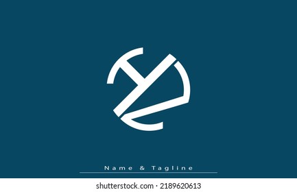 Alphabet letters Initial Monogram Logo HN, NH