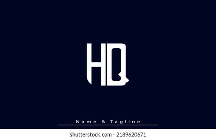 Alphabet letters Initials Monogram logo HQ , QH