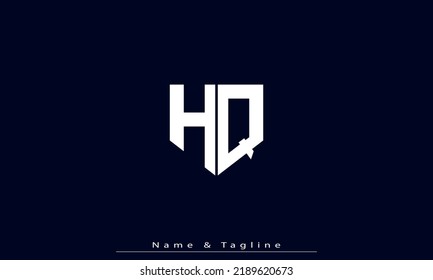 Alphabet letters Initial Monogram Logo HQ, QH