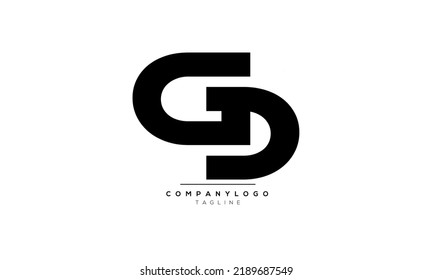 Alphabet letters Initial Monogram logo GD, GD INITIAL, GD-Brief