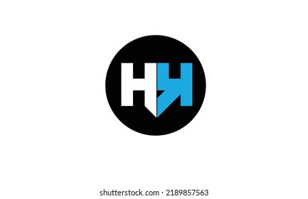 Alphabet letters Initials Monogram logo HK, KH, H and K