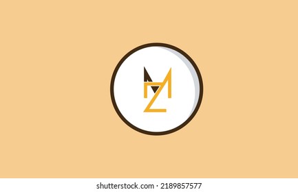 Alphabet letters Initials Monogram logo MZ, ZM, M and Z