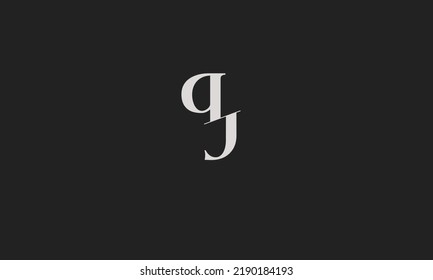 Letras alfabéticas Iniciales Monograma QJ, JQ, Q y J