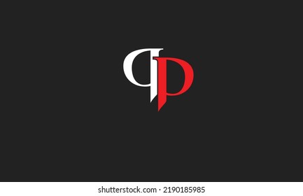 Alphabet letters Initials Monogram logo QP, PQ, Q and P
