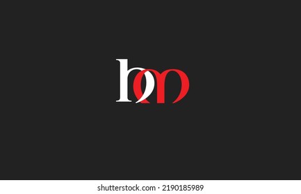 Alphabet letters Initials Monogram logo HM, MH, H and M