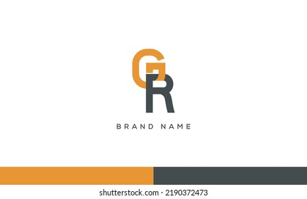 Alphabet letters Initials Monogram logo GR, RG, G and R
