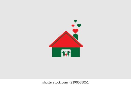 Letras alfabéticas Logo del primer monograma. love.heart.home.family, l