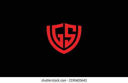 Letras alfabéticas Iniciales Monograma UGS U G S.
