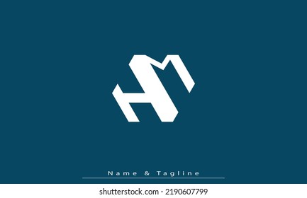Alphabet letters Initials Monogram logo HM , MH