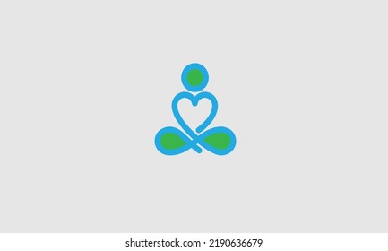 .Alphabet letters Initials Monogram logo. yoga .love. heart .gymnastics, ashtanga