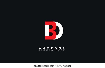 Alphabet letters Initials Monogram logo BD, DB, B and D