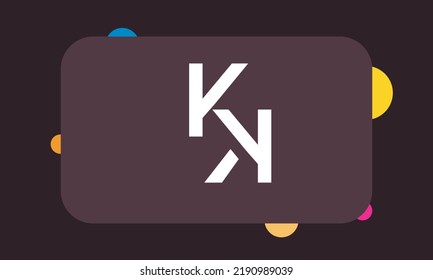 Alphabet letters Initial Monogram Logo KK