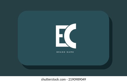 Alphabet letters Initials Monogram logo EC, CE, E and C