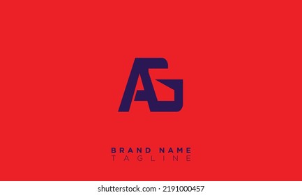 Alphabet letters Initials Monogram logo AG, GA, A and G