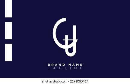 Alphabet letters Initials Monogram logo GU, UG, G and U
