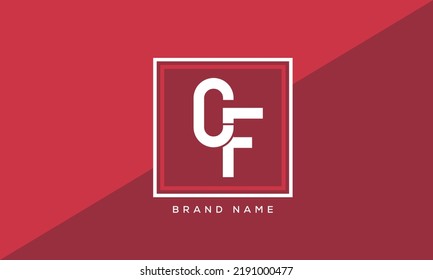 Alphabet letters Initials Monogram logo CF, FC, C and F