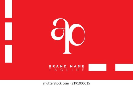 Alphabet letters Initials Monogram logo AP, PA, A and P