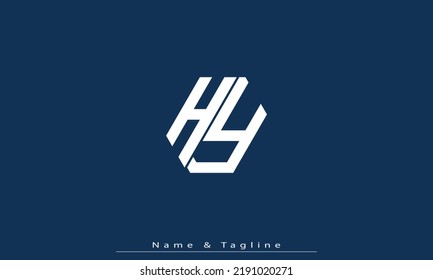 Alphabet letters Initials Monogram logo HY , YH