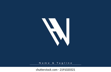 Alphabet letters Initials Monogram logo HV , VH