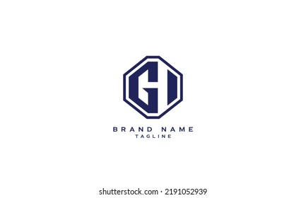 Letras alfabéticas Iniciales Logotipo de monograma GH, HG G y H