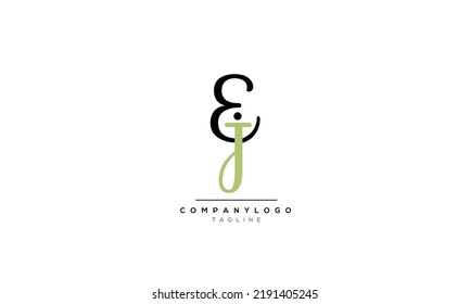 Alphabet letters Initials Monogram logo EJ, EJ INITIAL, EJ letter