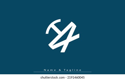 Alphabet letters Initials Monogram logo HX , XH