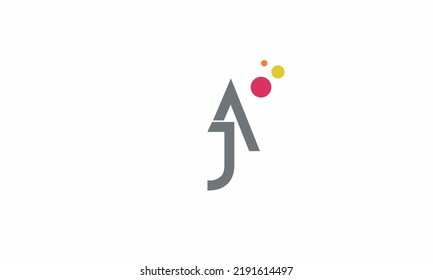 Letras alfabéticas Iniciales Logotipo Monograma AJ, JA, A y J