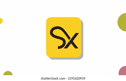 Letras alfabéticas Iniciales Monograma SX, XS, S y X