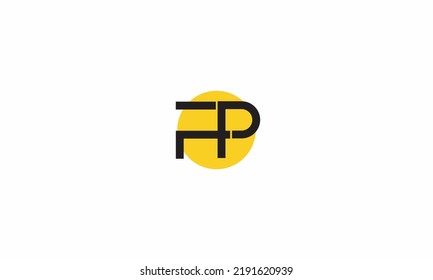 Alphabet letters Initials Monogram logo FP, PF, F and P