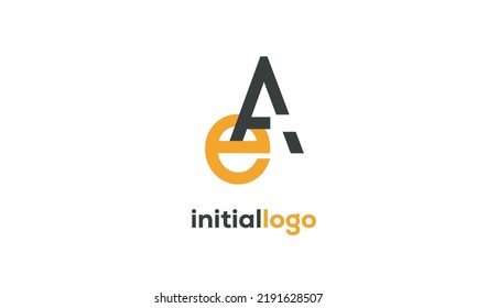 Alphabet letters Initial Monogram Logo AE, EA, A und E