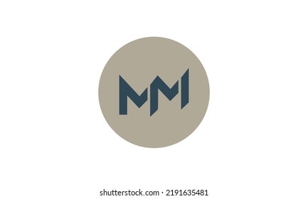 Alphabet letters Initials Monogram logo MM