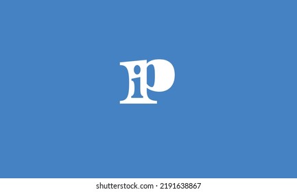 Alphabet letters Initials Monogram logo PI, IP, P and I