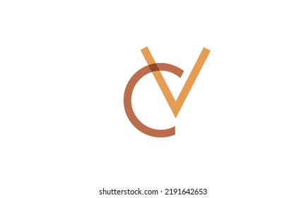 Alphabet letters Initials Monogram logo CV, VC, C and V