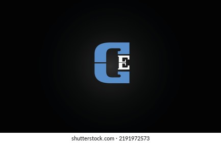 Letras alfabéticas Iniciales Monograma CE, CE, C y E