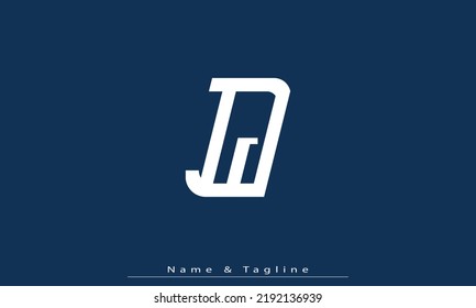 Alphabet letters Initials Monogram logo IJ , JI