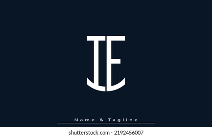 Alphabet letters Initials Monogram logo IE , EI