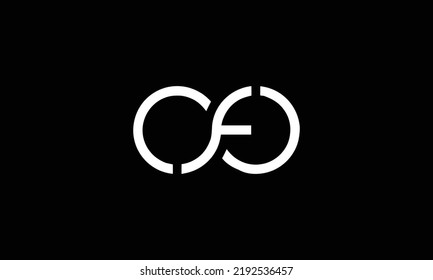 Alphabet letters Initials Monogram logo CFO,