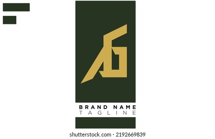 Alphabet letters Initials Monogram logo AG, GA, A and G