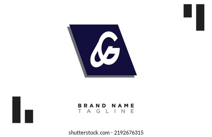 Letras alfabéticas Iniciales Logotipo Monograma UG, GU, U y G