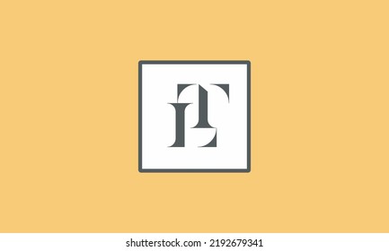 Alphabet letters Initials Monogram logo LT, TL, L and T