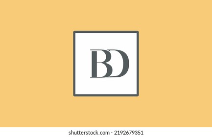 Letras alfabéticas Iniciales Monograma BD, DB, B y D