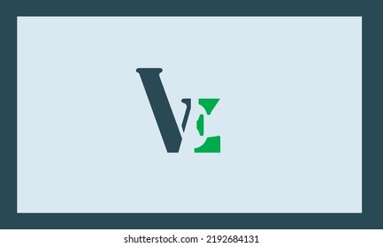 Alphabet letters Initials Monogram logo VE, EV, V and E