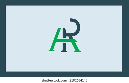 Alphabet letters Initials Monogram logo AR, RA, A and R