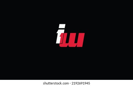 Alphabet letters Initials Monogram logo IW, WI, I and W